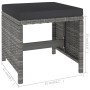 Garten-Essgruppe 6-teilig und graue synthetische Rattankissen von vidaXL, Gartensets - Ref: Foro24-43905, Preis: 434,55 €, Ra...