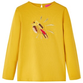 Dark ocher long-sleeved children's t-shirt 92 by vidaXL, Kids T-shirts - Ref: Foro24-13634, Price: 9,99 €, Discount: %