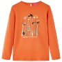 Gebranntes orangefarbenes Langarm-T-Shirt für Kinder 128 von vidaXL, Kinder-T-Shirts - Ref: Foro24-13617, Preis: 10,29 €, Rab...