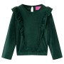 Children's blouse with dark green ruffles 104 by vidaXL, Kids T-shirts - Ref: Foro24-15107, Price: 11,99 €, Discount: %