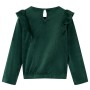 Children's blouse with dark green ruffles 104 by vidaXL, Kids T-shirts - Ref: Foro24-15107, Price: 11,99 €, Discount: %