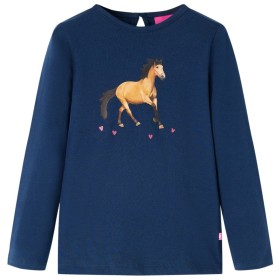 Navy blue long-sleeved children's t-shirt 140 by vidaXL, Kids T-shirts - Ref: Foro24-14033, Price: 11,81 €, Discount: %