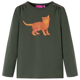 Camiseta infantil de manga larga caqui 128 de vidaXL, Camisetas para niños - Ref: Foro24-14207, Precio: 8,99 €, Descuento: %