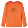 Langärmliges Kinder-T-Shirt 116 in gebranntem Orange von vidaXL, Kinder-T-Shirts - Ref: Foro24-14211, Preis: 8,66 €, Rabatt: %