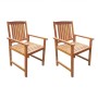 Garden chairs 2 units solid brown acacia wood by vidaXL, Garden chairs - Ref: Foro24-42626, Price: 132,39 €, Discount: %