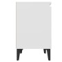 Mesitas de noche con patas de metal blanco 40x30x50 cm de vidaXL, Mesitas de noche - Ref: Foro24-805834, Precio: 61,12 €, Des...