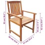 Garden chairs 2 units solid brown acacia wood by vidaXL, Garden chairs - Ref: Foro24-42626, Price: 125,99 €, Discount: %