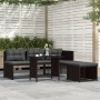 Set de muebles de jardín 4 piezas ratán sintético marrón de vidaXL, Conjuntos de jardín - Ref: Foro24-44288, Precio: 265,06 €...