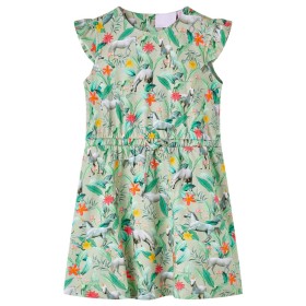 Vestido infantil con mangas volantes caqui claro 92 de vidaXL, Vestidos de niños - Ref: Foro24-14632, Precio: 16,99 €, Descue...