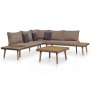 4-piece garden furniture set and solid acacia wood cushions by vidaXL, Garden sets - Ref: Foro24-44240, Price: 570,89 €, Disc...