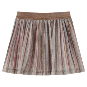 Falda plisada infantil con purpurina marrón y rosa 104 de vidaXL, Pantalones de niños - Ref: Foro24-14555, Precio: 12,99 €, D...