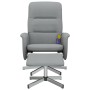 Sillón reclinable de masaje con reposapiés tela gris claro de vidaXL, Sillones - Ref: Foro24-356582, Precio: 155,57 €, Descue...