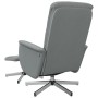 Sillón reclinable de masaje con reposapiés tela gris claro de vidaXL, Sillones - Ref: Foro24-356582, Precio: 155,57 €, Descue...