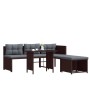 Set de muebles de jardín 4 piezas ratán sintético marrón de vidaXL, Conjuntos de jardín - Ref: Foro24-44288, Precio: 265,99 €...