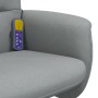 Recliner massage chair with footrest light gray fabric by vidaXL, Armchairs - Ref: Foro24-356582, Price: 131,99 €, Discount: %