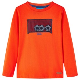 Camiseta infantil de manga larga naranja brillante 140 de vidaXL, Camisetas para niños - Ref: Foro24-12728, Precio: 8,99 €, D...