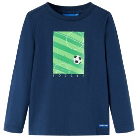 Marineblaues Langarm-T-Shirt für Kinder 128 von vidaXL, Kinder-T-Shirts - Ref: Foro24-12812, Preis: 12,12 €, Rabatt: %