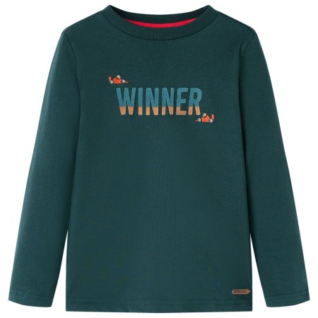 Dark green long-sleeved children's t-shirt 116 by vidaXL, Kids T-shirts - Ref: Foro24-12901, Price: 9,99 €, Discount: %