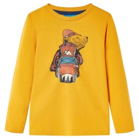 Langarm-T-Shirt für Kinder in der Farbe Ocker 92 von vidaXL, Kinder-T-Shirts - Ref: Foro24-12754, Preis: 9,99 €, Rabatt: %