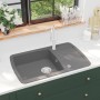 Kitchen sink with a gray granite bowl by vidaXL, Sinks - Ref: Foro24-142945, Price: 159,67 €, Discount: %