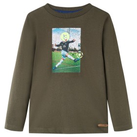 Camiseta infantil con manga larga caqui 104 de vidaXL, Camisetas para niños - Ref: Foro24-12735, Precio: 9,99 €, Descuento: %