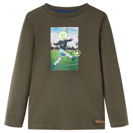 Kinder-T-Shirt mit langen Ärmeln Khaki 104 von vidaXL, Kinder-T-Shirts - Ref: Foro24-12735, Preis: 9,99 €, Rabatt: %