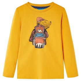 Langarm-T-Shirt für Kinder in der Farbe Ocker 116 von vidaXL, Kinder-T-Shirts - Ref: Foro24-12756, Preis: 8,99 €, Rabatt: %