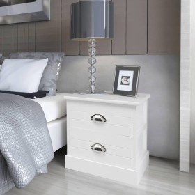 Mesita de noche francesa 2 piezas blanco de vidaXL, Mesitas de noche - Ref: Foro24-242887, Precio: 78,82 €, Descuento: %