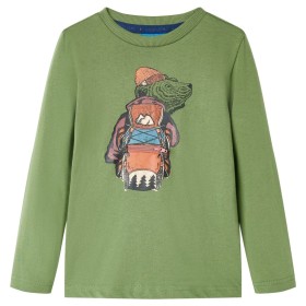 Children's long-sleeved t-shirt light khaki 140 by vidaXL, Kids T-shirts - Ref: Foro24-12763, Price: 9,99 €, Discount: %