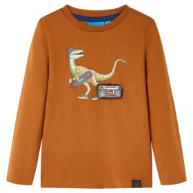 Camiseta infantil de manga larga color coñac 140 de vidaXL, Camisetas para niños - Ref: Foro24-12838, Precio: 11,75 €, Descue...