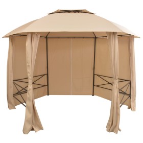 Carpa de jardín con cortinas hexagonal 360x265 cm de vidaXL, Carpas y cenadores - Ref: Foro24-43166, Precio: 379,99 €, Descue...