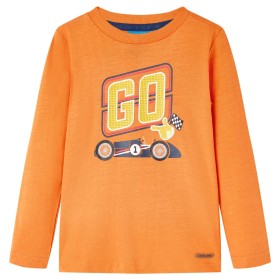 Camiseta infantil de manga larga naranja oscuro 140 de vidaXL, Camisetas para niños - Ref: Foro24-13068, Precio: 8,99 €, Desc...