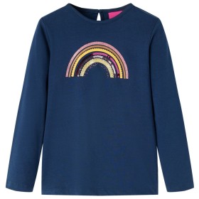 Camiseta infantil de manga larga azul marino 128 de vidaXL, Camisetas para niños - Ref: Foro24-14287, Precio: 10,99 €, Descue...