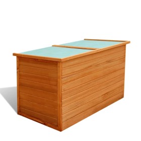 Baúl de jardín de madera 126x72x72 cm de vidaXL, Cajas de almacenaje para exteriores - Ref: Foro24-42702, Precio: 138,94 €, D...