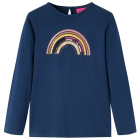 Camiseta infantil de manga larga azul marino 104 de vidaXL, Camisetas para niños - Ref: Foro24-14285, Precio: 8,99 €, Descuen...