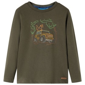 Camiseta infantil de manga larga caqui 140 de vidaXL, Camisetas para niños - Ref: Foro24-13028, Precio: 8,99 €, Descuento: %