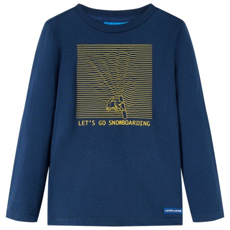 Navy blue long-sleeved children's t-shirt 104 by vidaXL, Kids T-shirts - Ref: Foro24-13105, Price: 9,99 €, Discount: %