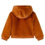 Chaqueta infantil con capucha pelo sintético color coñac 92 de vidaXL, Ropa de abrigo para niños - Ref: Foro24-14044, Precio:...