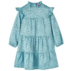 Vestido infantil de manga larga azul 140 de vidaXL, Vestidos de niños - Ref: Foro24-14328, Precio: 12,99 €, Descuento: %