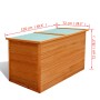 Baúl de jardín de madera 126x72x72 cm de vidaXL, Cajas de almacenaje para exteriores - Ref: Foro24-42702, Precio: 139,33 €, D...