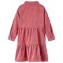 Vestido infantil de manga larga de pana rosa palo 140 de vidaXL, Vestidos de niños - Ref: Foro24-14258, Precio: 12,99 €, Desc...