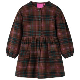 Vestido infantil de manga larga color coñac 104 de vidaXL, Vestidos de niños - Ref: Foro24-14450, Precio: 11,43 €, Descuento: %