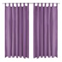 Micro-satin curtains with loops 2 units 140x175cm lilac by vidaXL, Curtains and curtains - Ref: Foro24-132225, Price: 21,97 €...