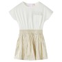 Vestido infantil de manga corta color crudo 104 de vidaXL, Vestidos de niños - Ref: Foro24-14693, Precio: 14,82 €, Descuento: %