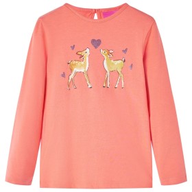 Camiseta infantil de manga larga coral 128 de vidaXL, Camisetas para niños - Ref: Foro24-13662, Precio: 9,99 €, Descuento: %