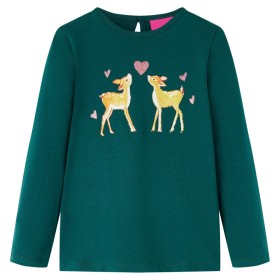 Dark green long-sleeved children's t-shirt 128 by vidaXL, Kids T-shirts - Ref: Foro24-13657, Price: 8,34 €, Discount: %