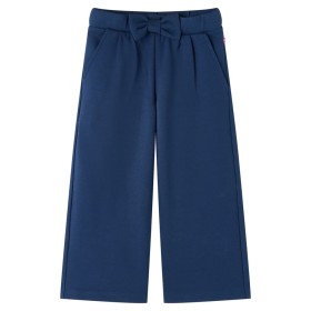 Pantalón infantil con perneras anchas azul marino 140 de vidaXL, Pantalones de niños - Ref: Foro24-14831, Precio: 13,99 €, De...