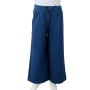 Pantalón infantil con perneras anchas azul marino 140 de vidaXL, Pantalones de niños - Ref: Foro24-14831, Precio: 13,06 €, De...