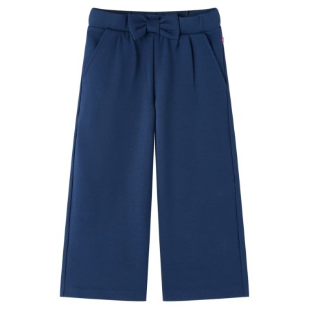 Pantalón infantil con perneras anchas azul marino 92 de vidaXL, Pantalones de niños - Ref: Foro24-14827, Precio: 15,35 €, Des...