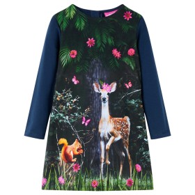 Navy blue long-sleeved children's dress 104 by vidaXL, Children's dresses - Ref: Foro24-14833, Price: 17,99 €, Discount: %